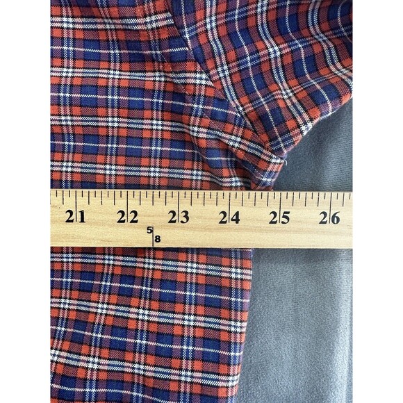 Ralph Lauren Blake Shirt Mens Medium Orange Blue Plaid Button Long Sleeve Button - Picture 5 of 7
